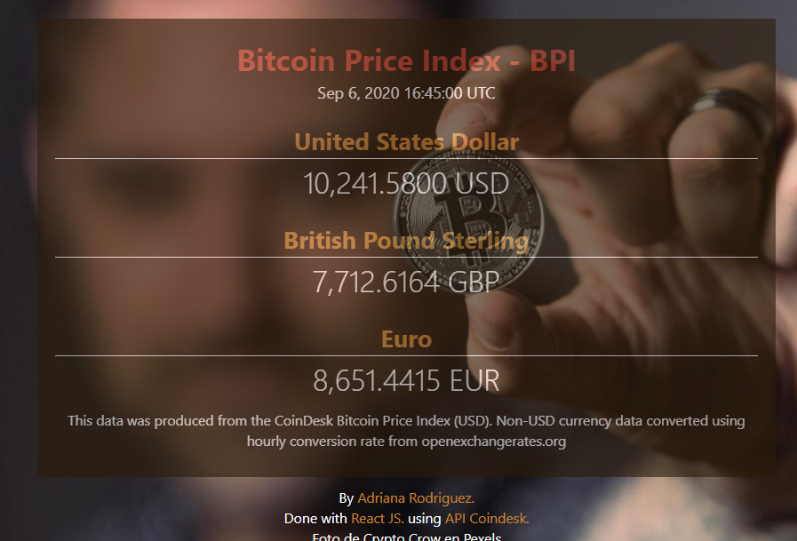 Bitcoin Price Index - BPI